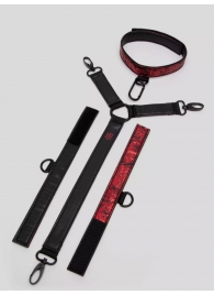 Ошейник с наручниками Reversible Faux Leather Collar and Wrist - Fifty Shades of Grey - купить с доставкой в Хабаровске