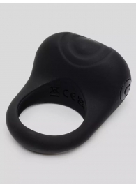 Черное эрекционное виброкольцо Sensation Rechargeable Vibrating Love Ring - Fifty Shades of Grey - в Хабаровске купить с доставкой
