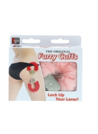 Металлические наручники с розовой меховой опушкой METAL HANDCUFF WITH PLUSH PINK - Dream Toys - купить с доставкой в Хабаровске