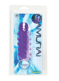 Закрытая фиолетовая насадка с пупырышками SAMURAI PENIS SLEEVE PURPLE - 14,5 см. - NMC - в Хабаровске купить с доставкой