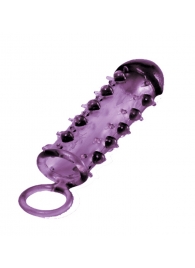 Закрытая фиолетовая насадка с пупырышками SAMURAI PENIS SLEEVE PURPLE - 14,5 см. - NMC - в Хабаровске купить с доставкой