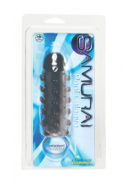 Дымчатая стимулирующая насадка с закрытой головкой SAMURAI PENIS SLEEVE BLACK - 14,5 см. - NMC - в Хабаровске купить с доставкой