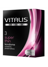 Ультратонкие презервативы VITALIS PREMIUM super thin - 3 шт. - Vitalis - купить с доставкой в Хабаровске