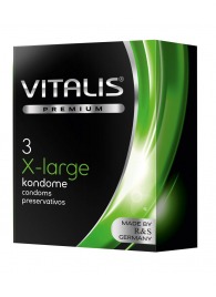 Презервативы увеличенного размера VITALIS PREMIUM x-large - 3 шт. - Vitalis - купить с доставкой в Хабаровске