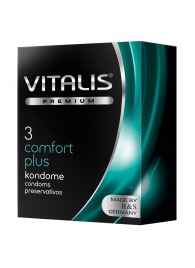 Контурные презервативы VITALIS PREMIUM comfort plus - 3 шт. - Vitalis - купить с доставкой в Хабаровске