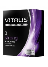 Презервативы с утолщенной стенкой VITALIS PREMIUM strong - 3 шт. - Vitalis - купить с доставкой в Хабаровске