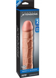 Телесная насадка Fantasy X-tensions Perfect 2  Extension - 20,3 см. - Pipedream - в Хабаровске купить с доставкой