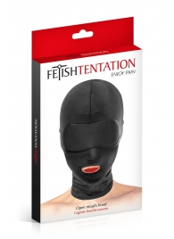 Сплошная маска на голову с прорезью для рта - Fetish Tentation - купить с доставкой в Хабаровске