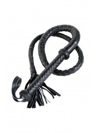 Длинный кожаный кнут с хлопушками на конце - ToyFa - купить с доставкой в Хабаровске
