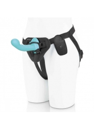 Голубая изогнутая насадка 6in Remote Control Ripple P-Spot G-Spot на черных трусиках - 16 см. - Pegasus - купить с доставкой в Хабаровске