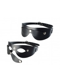 Черная кожаная маска  Новичок - Sitabella - купить с доставкой в Хабаровске