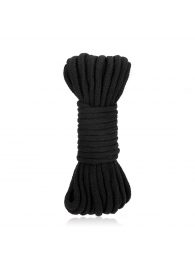 Черная хлопковая веревка для связывания Bondage Rope - 10 м. - Lux Fetish - купить с доставкой в Хабаровске