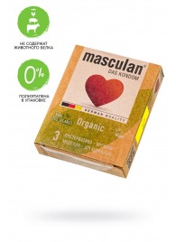 Экологически чистые презервативы Masculan Organic - 3 шт. - Masculan - купить с доставкой в Хабаровске