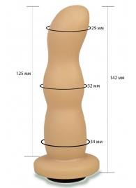 Телесная рельефная насадка Harness - 14,2 см. - LOVETOY (А-Полимер) - купить с доставкой в Хабаровске