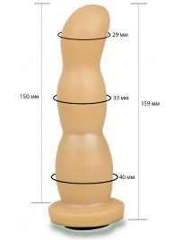 Телесная рельефная насадка Harness - 15,9 см. - LOVETOY (А-Полимер) - купить с доставкой в Хабаровске