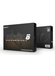 Черный вибромассажер простаты Nexus Simul8 Stroker Edition с кольцами для пениса и мошонки - Nexus Range - в Хабаровске купить с доставкой
