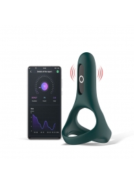 Изумрудное виброкольцо Magic Motion Rise с подхватом мошонки - Magic Motion - в Хабаровске купить с доставкой