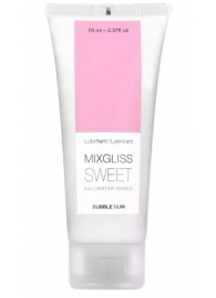 Смазка на водной основе Mixgliss Sweet с ароматом бабл-гам - 70 мл. - Mixgliss - купить с доставкой в Хабаровске