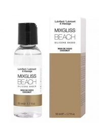 Смазка на силиконовой основе Mixgliss Beach - 50 мл. - Mixgliss - купить с доставкой в Хабаровске