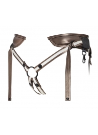Бронзовый пояс для насадок Desirous Harness - Strap-on-me - купить с доставкой в Хабаровске