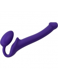 Фиолетовый безремневой страпон Silicone Bendable Strap-On - size S - Strap-on-me - купить с доставкой в Хабаровске