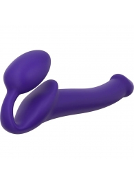 Фиолетовый безремневой страпон Silicone Bendable Strap-On - size M - Strap-on-me - купить с доставкой в Хабаровске