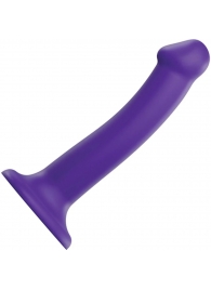 Фиолетовый фаллоимитатор-насадка Strap-On-Me Dildo Dual Density size M - 18 см. - Strap-on-me - купить с доставкой в Хабаровске