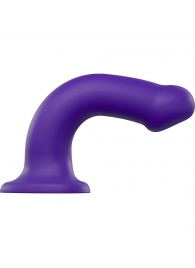 Фиолетовый фаллоимитатор-насадка Strap-On-Me Dildo Dual Density size L - 19 см. - Strap-on-me - купить с доставкой в Хабаровске