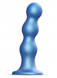 Голубая насадка Strap-On-Me Dildo Plug Balls size S - Strap-on-me - купить с доставкой в Хабаровске