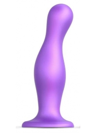 Фиолетовая насадка Strap-On-Me Dildo Plug Curvy size L - Strap-on-me - купить с доставкой в Хабаровске