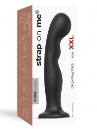 Черная насадка Strap-On-Me Dildo Plug P G size XXL - Strap-on-me - купить с доставкой в Хабаровске