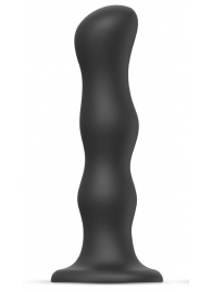 Черная насадка Strap-On-Me Dildo Geisha Balls size M - Strap-on-me - купить с доставкой в Хабаровске