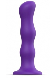 Фиолетовая насадка Strap-On-Me Dildo Geisha Balls size M - Strap-on-me - купить с доставкой в Хабаровске