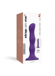 Фиолетовая насадка Strap-On-Me Dildo Geisha Balls size XL - Strap-on-me - купить с доставкой в Хабаровске