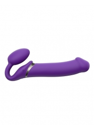 Фиолетовый безремневой вибрострапон Silicone Bendable Strap-On - size XL - Strap-on-me - купить с доставкой в Хабаровске
