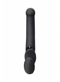 Черный безремневой вибрострапон Silicone Bendable Strap-On - size XL - Strap-on-me - купить с доставкой в Хабаровске