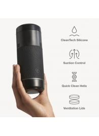 Черный мастурбатор с контролем всасывания Arcwave Pow Stroker - Arcwave - в Хабаровске купить с доставкой