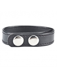 Кольцо на пенис SNAP COCK RING из искусственной кожи на клепках - BlueLine - в Хабаровске купить с доставкой