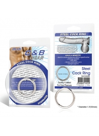 Стальное эрекционное кольцо STEEL COCK RING - 3.5 см. - BlueLine - в Хабаровске купить с доставкой