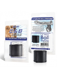 Хомут-утяжка для мошонки из искусственной кожи на липучке VELCRO BALL STRETCHER- 4 см. - BlueLine - в Хабаровске купить с доставкой