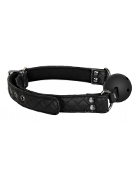 Черный кляп-шарик BALL GAG DIAMOND - Dream Toys - купить с доставкой в Хабаровске