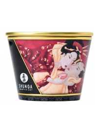 Массажная  свеча Sparkling Strawberry Wine с ароматом клубничного вина - 170 мл. - Shunga - купить с доставкой в Хабаровске