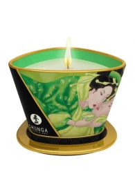 Массажная свеча Exotic Green Tea с ароматом зелёного чая - 170 мл. - Shunga - купить с доставкой в Хабаровске
