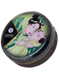 Массажная свеча Exotic Green Tea с ароматом зелёного чая - 30 мл. - Shunga - купить с доставкой в Хабаровске
