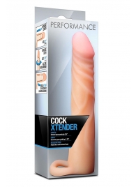 Телесная насадка на пенис Cock Xtender - 17,7 см. - Blush Novelties - в Хабаровске купить с доставкой
