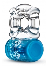 Синее эрекционное виброкольцо Pleaser Rechargeable C-Ring - Blush Novelties - в Хабаровске купить с доставкой