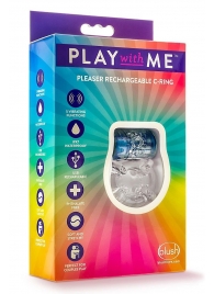 Фиолетовое эрекционное виброкольцо Pleaser Rechargeable C-Ring - Blush Novelties - в Хабаровске купить с доставкой