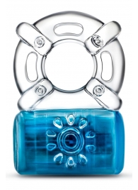Синее эрекционное виброкольцо One Night Stand Vibrating C-Ring - Blush Novelties - в Хабаровске купить с доставкой