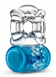 Синее эрекционное виброкольцо One Night Stand Vibrating C-Ring - Blush Novelties - в Хабаровске купить с доставкой