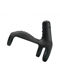Черная вибронасадка на пенис Vibrating Penis Sling - Baile - в Хабаровске купить с доставкой
